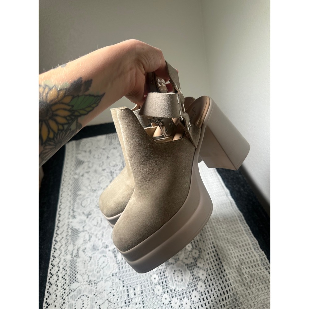 the Free People Hybrid Harness Platform Booties in diamond suede - Picture 5 of 8